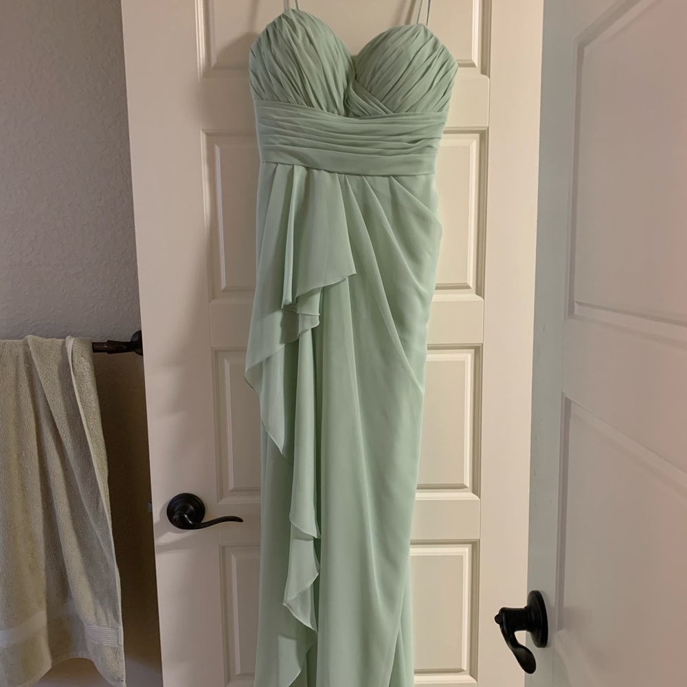 Mint green bridesmaid dress